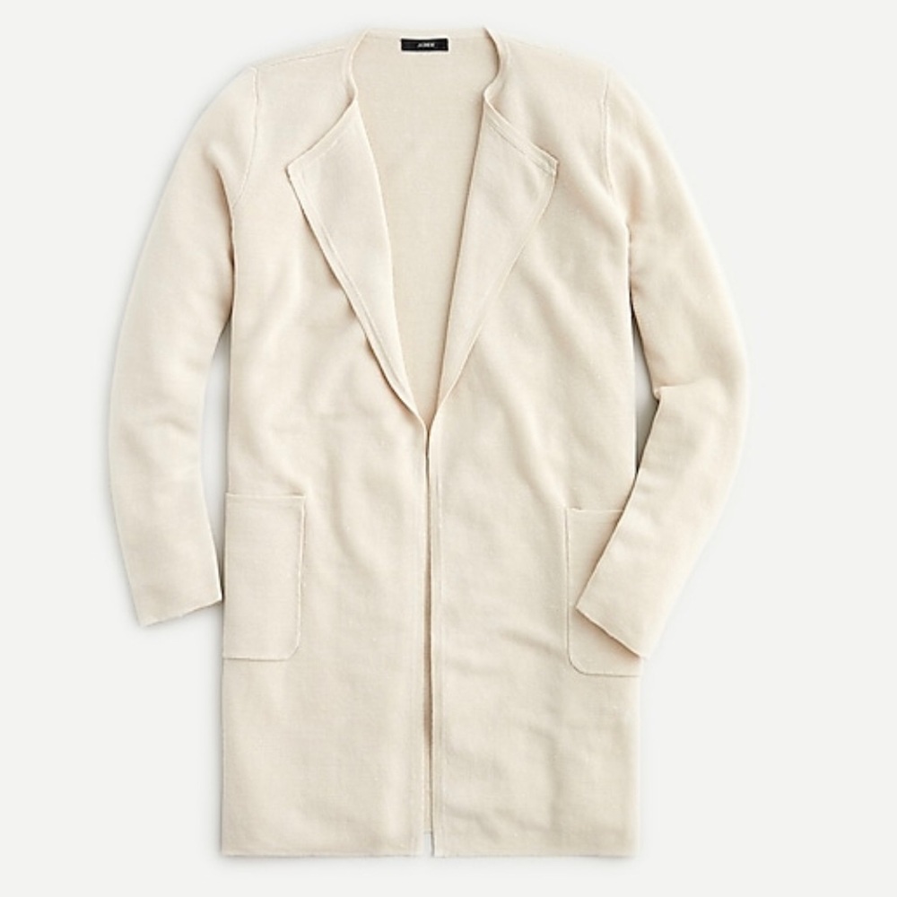 j.crew Juliette collarless sweater-blazer size medium